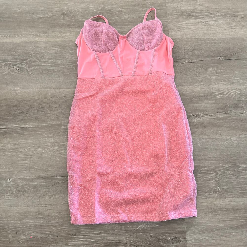 Hot Pink Corset Dress Club Sexy Bra SheinSYX Size Medium NEW